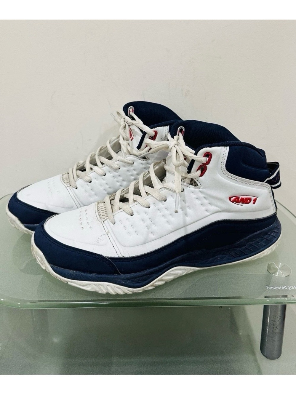 AND1 Pulse 2.0 Basketball  Mens White Sneakers Athletic Shoes AD90080M-WDR  8,5